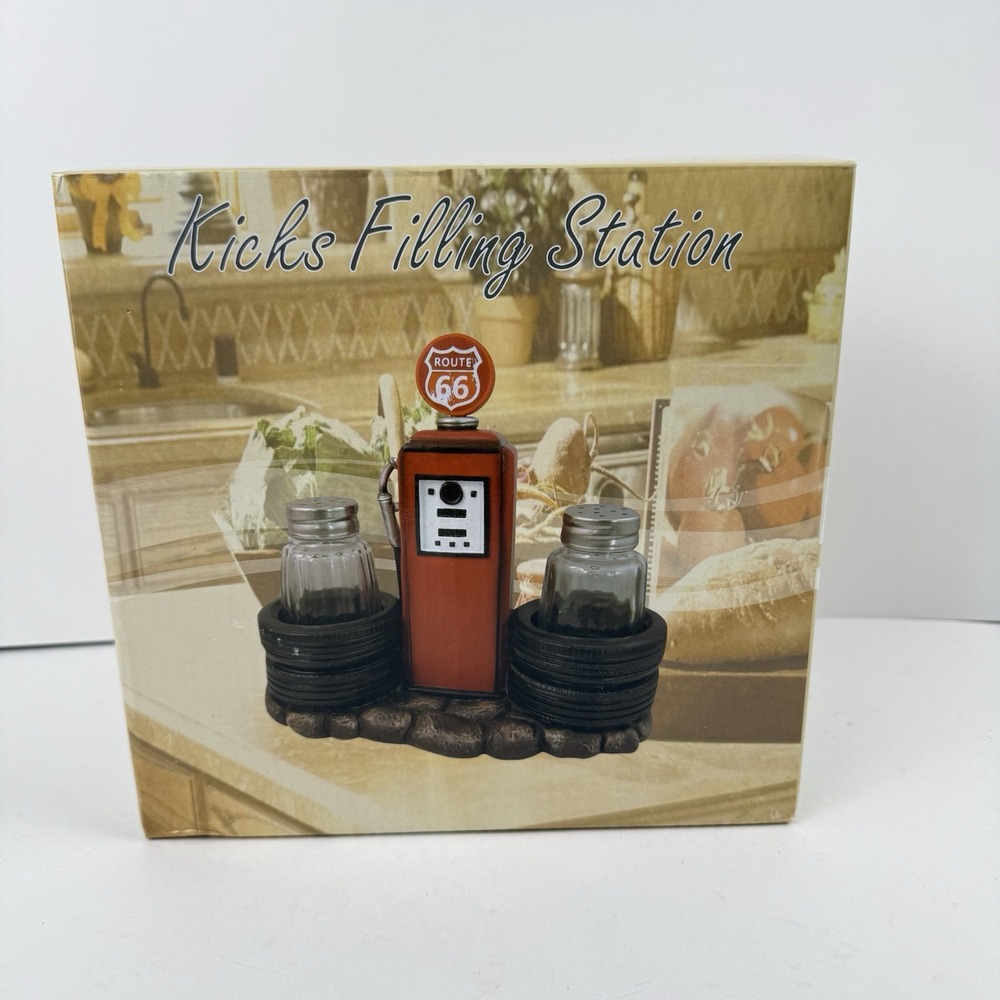 Kicks Filling Station Route 66 Gas Pump Salt & Pepper Shakers World of Wonders